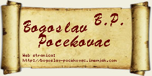 Bogoslav Počekovac vizit kartica
